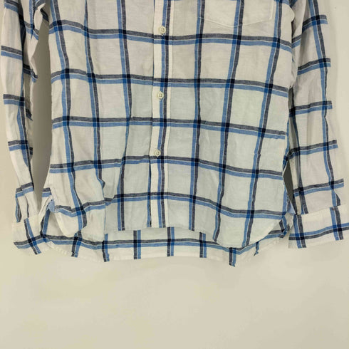 ザダファーオブセントジョージ The DUFFER of ST.GEORGE 格子チェック リネン コットン L/S シャツ メンズ import:L