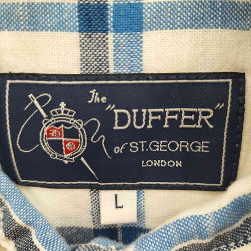 ザダファーオブセントジョージ The DUFFER of ST.GEORGE 格子チェック リネン コットン L/S シャツ メンズ import:L