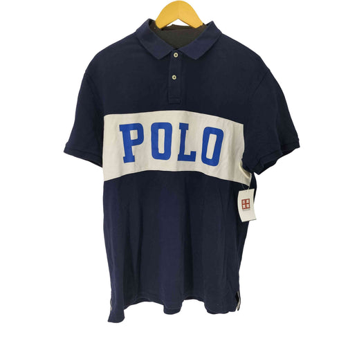 ポロラルフローレン POLO RALPH LAUREN CUSTOM SLIM FIT S/S フロントロゴプリントポロシャツ メンズ import:XL