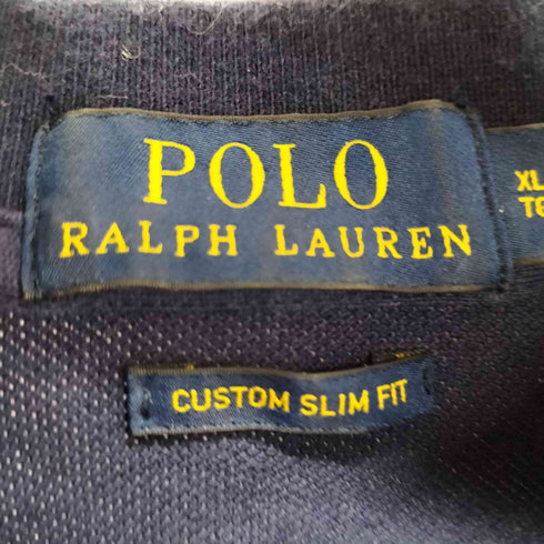 ポロラルフローレン POLO RALPH LAUREN CUSTOM SLIM FIT S/S フロントロゴプリントポロシャツ メンズ import:XL