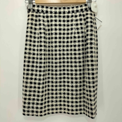 クレージュ courreges チェック ツイード ジャケット スカート セットアップ レディース 9AR