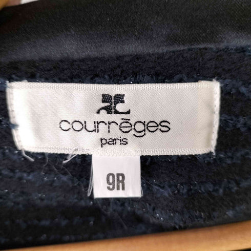 クレージュ courreges ノーカラー ツイードジャケット スカートセットアップ レディース 9AR