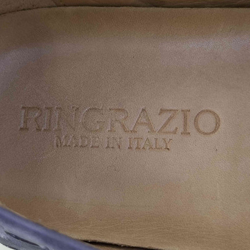 RINGRAZIO イタリア製 イントレチャート レザー スリッポン メンズ 41 1/2