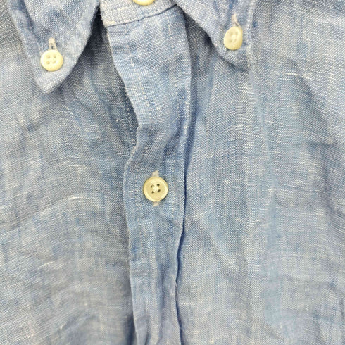 ラルフローレン RALPH LAUREN CLASSIC FIT ポニー刺繍 リネン S/S シャツ メンズ import:L