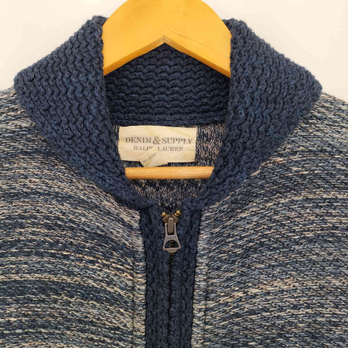 デニムアンドサプライ ラルフローレン DENIM & SUPPLY RALPH LAUREN ジップアップ コットンニット ショールカラーカーディガン メンズ import:S