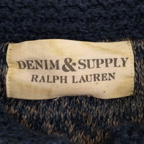 デニムアンドサプライ ラルフローレン DENIM & SUPPLY RALPH LAUREN ジップアップ コットンニット ショールカラーカーディガン メンズ import:S