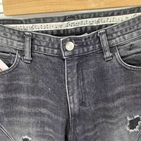 N NUMBER ダメージスキニーパンツ メンズ 1