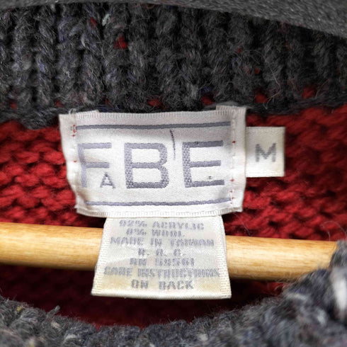 FABE ノルディック柄 アクリルセーター メンズ M