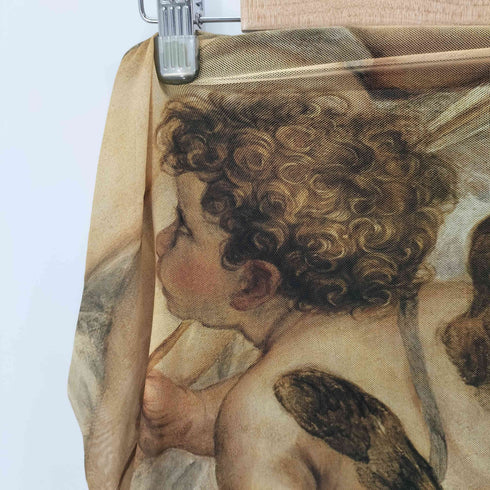 ザラ ZARA 絵画プリントシアーワンピース レディース JPN:M