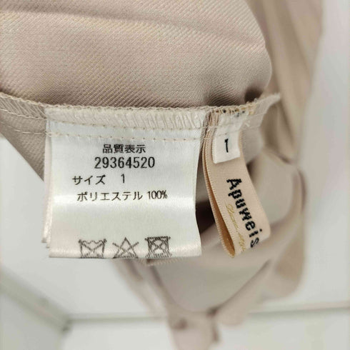 アプワイザーリッシェ Apuweiser riche 19SS バックプリーツ切替ワンピース レディース JPN:1