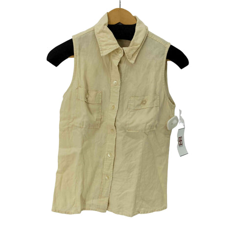 ギャップ Gap 00S リネンシャツベスト レディース import:S