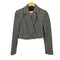 ザラ ZARA チェック ツイードショートジャケット レディース import:XS