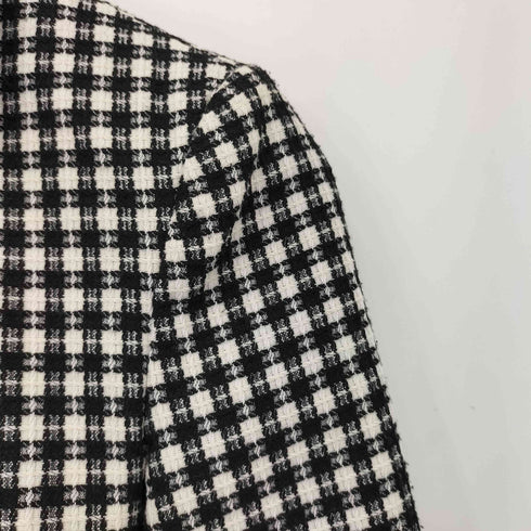 ザラ ZARA チェック ツイードショートジャケット レディース import:XS