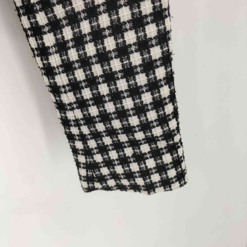 ザラ ZARA チェック ツイードショートジャケット レディース import:XS