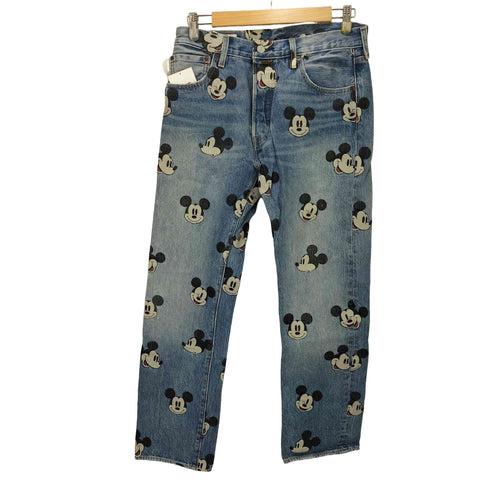 リーバイス Levis 90周年記念 キャラクタープリント 501 ボタンフライ デニム パンツ メンズ W32L30