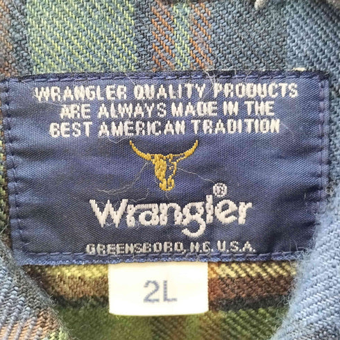 ラングラー Wrangler タータンチェックネルシャツ メンズ 2L