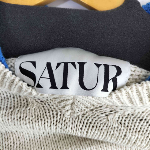 satur ローザンヌ Vネックコットンニット レディース