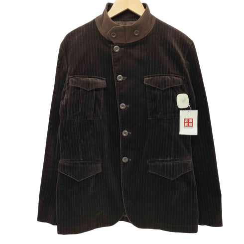ハイストリート HIGH STREET ストライプ柄 ベロア地 ジャケット メンズ import:L