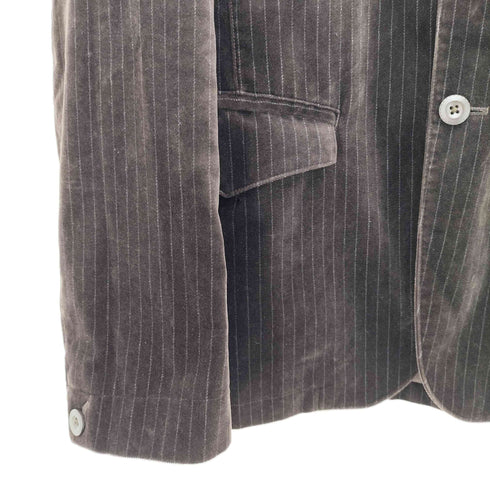 ハイストリート HIGH STREET ストライプ柄 ベロア地 ジャケット メンズ import:L