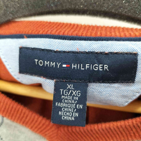 トミーヒルフィガー TOMMY HILFIGER Vネック アーガイルニット メンズ XL