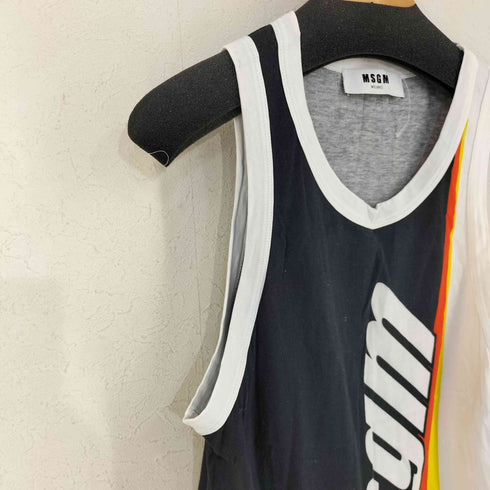 エムエスジーエム MSGM フロントロゴプリントタンクトップ レディース import:S