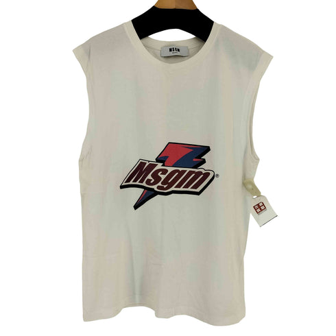 エムエスジーエム MSGM 19SS イナズマロゴ タンクトップ レディース import:XS