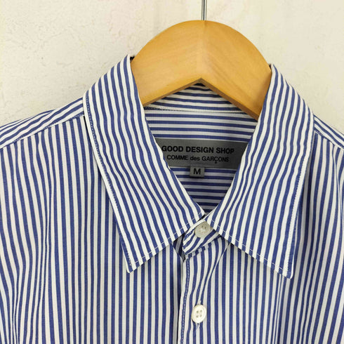 グッドデザインショップコムデギャルソン GOOD DESIGN SHOP COMME des GARCONS コットン ストライプ レギュラーカラー シャツ メンズ M
