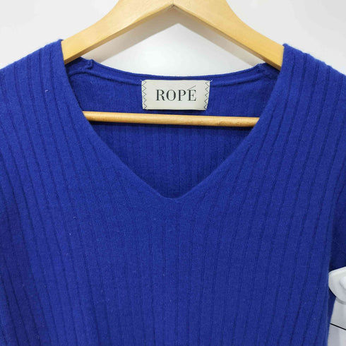 ロペ ROPE ROPEカシミヤ混Vネックリブニット レディース JPN:38