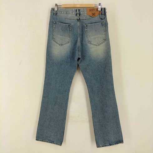 satur Washed Straight Denim Pants Blue レディース