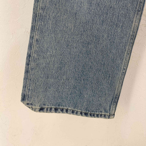 satur Washed Straight Denim Pants Blue レディース