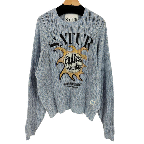 satur Ibiza Sun Retro Graphic Mesh Knitwear レディース