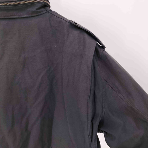 アルファインダストリーズ ALPHA INDUSTRIES 3本線 COLD WEATHER COAT M-65 ブラック フィールド ジャケット メンズ import:XXL