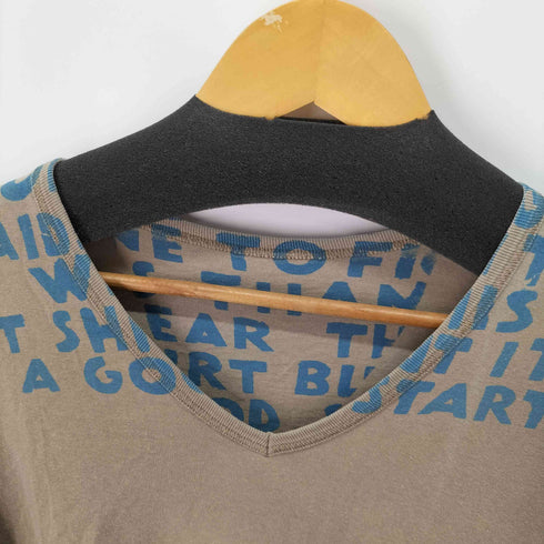 メゾンマルタンマルジェラ Maison Martin Margiela ここのえタグ AIDS T-SHIRT VネックTシャツ メンズ L