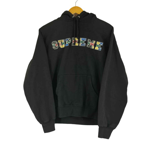 シュプリーム Supreme COLLEGIATE PATCHWORK LEATHER HOODED SHIRT メンズ JPN:S