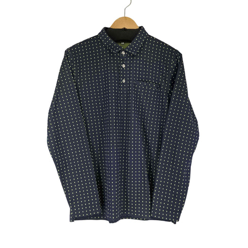 ランバン LANVIN 総柄ストレッチポロシャツ メンズ 40