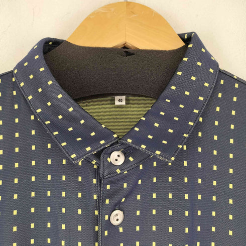 ランバン LANVIN 総柄ストレッチポロシャツ メンズ 40