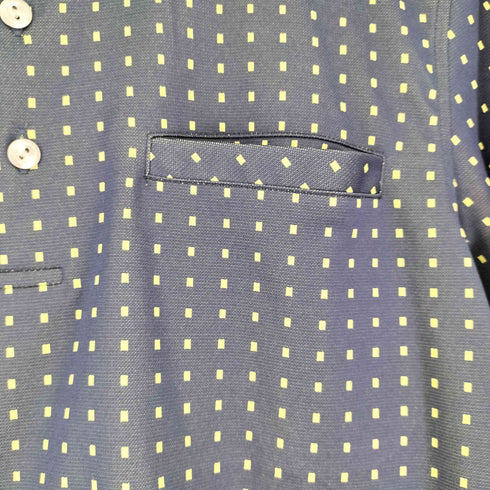 ランバン LANVIN 総柄ストレッチポロシャツ メンズ 40