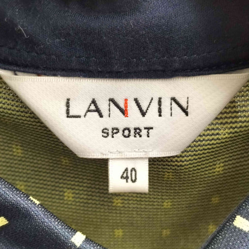ランバン LANVIN 総柄ストレッチポロシャツ メンズ 40