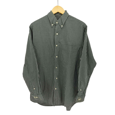 エディーバウアー Eddie Bauer 90S 白タグ チェック柄 ボタンダウン L/S シャツ メンズ import:S