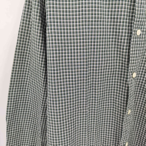 エディーバウアー Eddie Bauer 90S 白タグ チェック柄 ボタンダウン L/S シャツ メンズ import:S