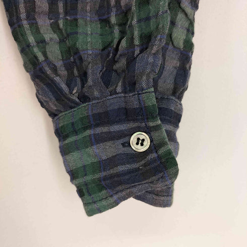サカイ Sacai シワ加工 コットンポリ混紡チェックシャツ メンズ 1