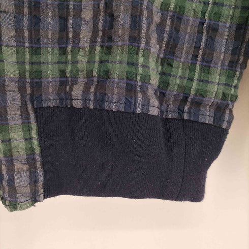 サカイ Sacai シワ加工 コットンポリ混紡チェックシャツ メンズ 1