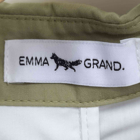 EMMA GRAND サイド フリル スペード襟 デザイン ワンピース レディース