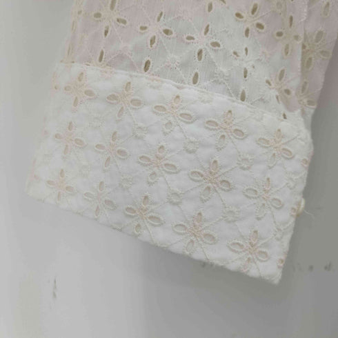 ザラ ZARA カットワーク レース L/S シャツ レディース import:S