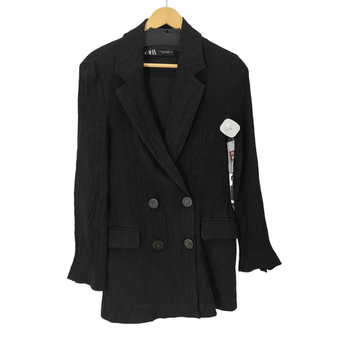 ザラ ZARA プリーツ ダブルテーラードジャケット レディース import:XS