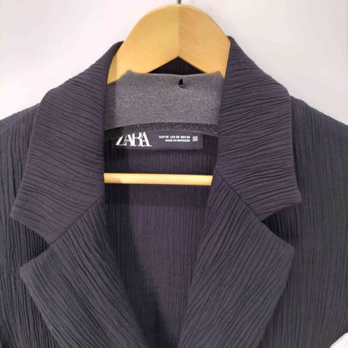 ザラ ZARA プリーツ ダブルテーラードジャケット レディース import:XS