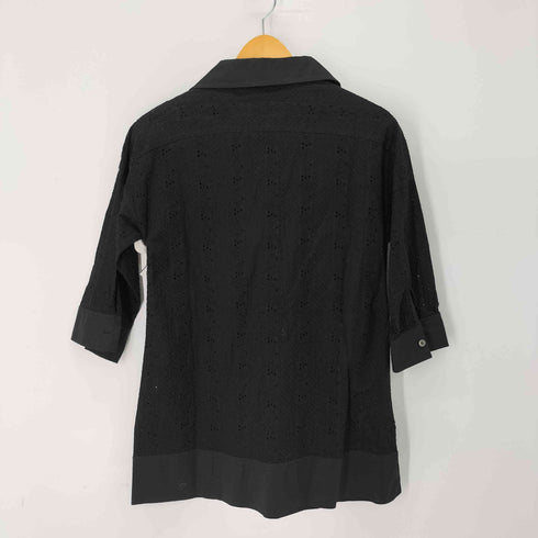 スキャパ SCAPA 切替 レース刺繍 L/S プルオーバーシャツ レディース JPN:38
