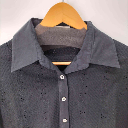 スキャパ SCAPA 切替 レース刺繍 L/S プルオーバーシャツ レディース JPN:38