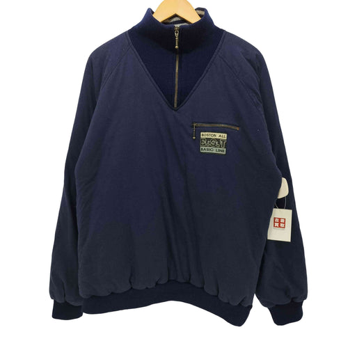 BOSTON 90S ネックニット切替 裏地コットン スウェット メンズ import:L