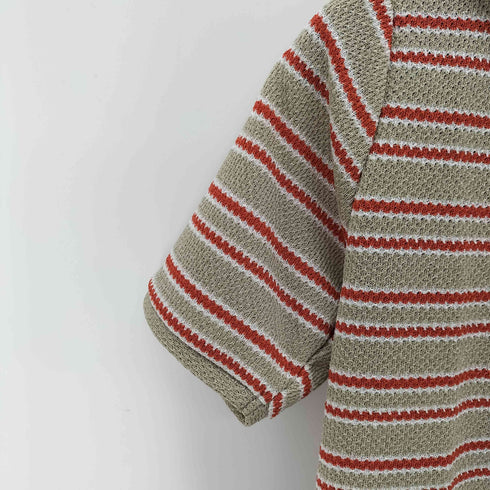 ザラ ZARA S/S ボーダーメッシュニットプルオーバー レディース